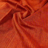 Orange medley block printed supernet saree