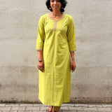 Green Embroidered Kurta Set
