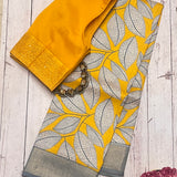 Mila foliage kanchi silk saree