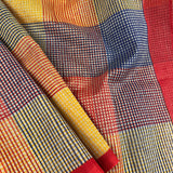 Multicoloured supernet saree