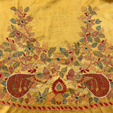 Tussar kantha embroidered blouse piece