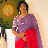 Mishrita Colour Blocked Chiffon Saree