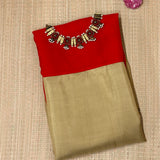 Mishrita Colour Blocked Chiffon Saree