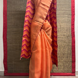 Mishrita Organza Flip Saree - Orange