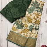 Maya victorian paisley tussar saree