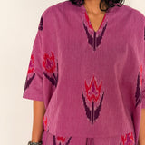 Elements Tulips Relaxed Fit Ikat Shirt - Orchid