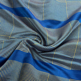 Classic Stripes Block Printed Silk Fabric