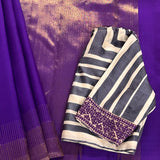 Mystique Seep Rekki Kanchipuram Silk Saree