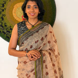 Mishrita Terracotta Petal Kota Saree