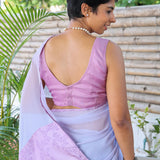 Mishrita chiffon saree with kanchi silk pallu