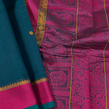 Leheriya bordered kanchi cotton saree
