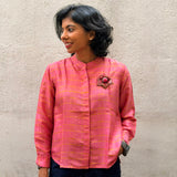Jugal Pinstripes Silk Shirt