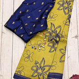 Mila stripe and floral kanchi silk saree