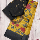 Veena rose garden tussar saree