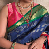 Sumangala Checkered Kanchipuram Silk Saree