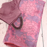Orchid Pink Organza flip saree