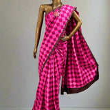 Mila mosaic printed kanchipuram silk saree