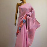 Orchid Pink Organza flip saree