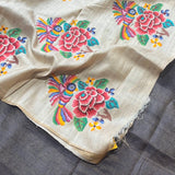 Tussar petit point saree