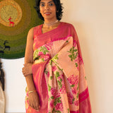 Mila Peach Sorbet Kanchipuram Silk Saree