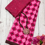 Mila mosaic printed kanchipuram silk saree
