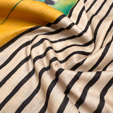 Veena Hand Painted Tussar Saree - Yellow