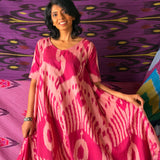 Elements Geode Cutwork Ikat Dress - Rose Quartz
