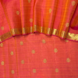 Vera Gandaberunda Kanchi Silk Saree - Peach