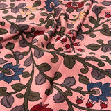 Hand painted kalamkari floral yardage