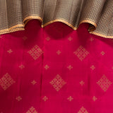 Ranya checked organza korvai kanchipuram silk saree