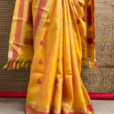 Mila Foliage Thread Woven Border Silk Saree
