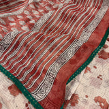 Mishrita Terracotta Floral Kota Saree