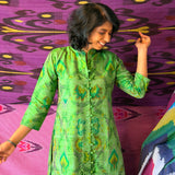 Elements Meadow Ikat Kurta Set - Leaf
