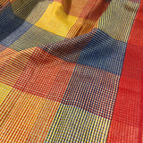 Multicoloured supernet saree