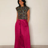 Elements Drizzle Ikat Crop Top - Fog