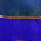 Mishrita midnight blue and green organza saree