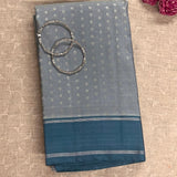 Meera Dusty Blue Kanchipuram Silk Saree