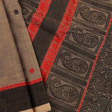 Leheriya bordered kanchi cotton saree