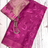 Embroidered organza saree