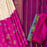 Mila Orchid Half and Half Kanchipuram Silk Saree