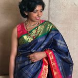 Sumangala Checkered Kanchipuram Silk Saree