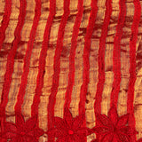 Embroidered organza saree