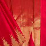 Red Temple Design Kanchipuram silk saree