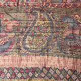 Forest Raga Tussar Kalamkari Saree - Maroon
