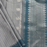 Meera Dusty Blue Kanchipuram Silk Saree