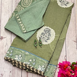 Appliqued Supernet saree