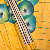 Veena Hand Painted Tussar Saree - Yellow