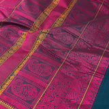 Leheriya bordered kanchi cotton saree