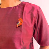 Parakeet Face Brooch