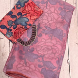 Orchid Pink Organza flip saree